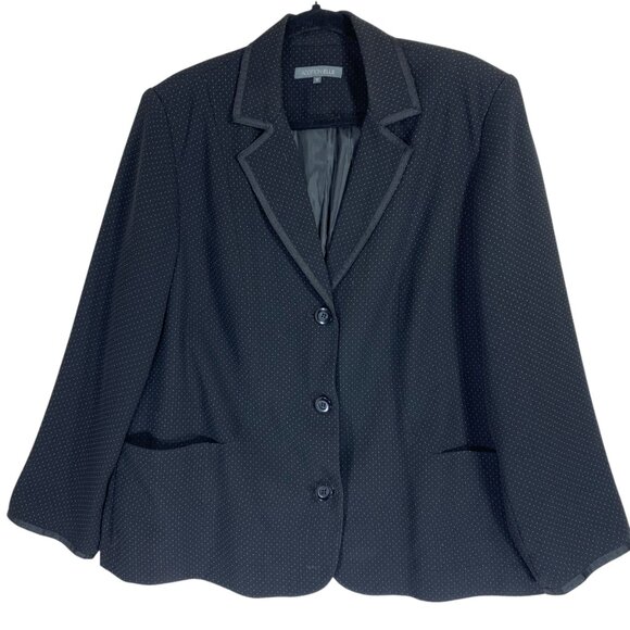Addition Elle plus size  blk peak lapel 3 button front pocket Blazer size 16 - Picture 14 of 15